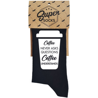 Kojinės "Coffee never asks"