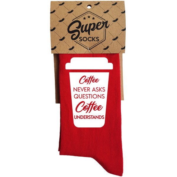 Kojinės "Coffee never asks" Kojinės "Coffee never asks"
