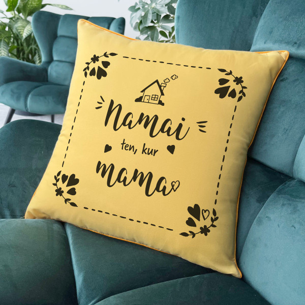 Dekoratyvinė pagalvėlė "Namai ten, kur mama" Dekoratyvinė pagalvėlė "Namai ten, kur mama"