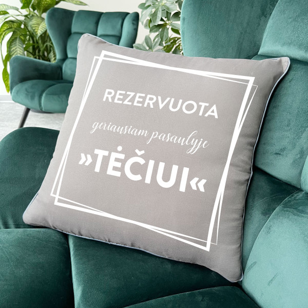 Dekoratyvinė pagalvėlė "Rezervuota geriausiam pasaulyje tėčiui" Dekoratyvinė pagalvėlė "Rezervuota geriausiam pasaulyje tėčiui"