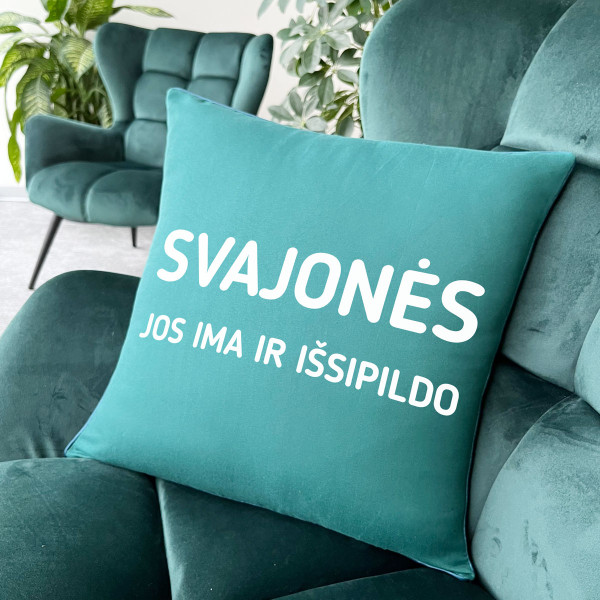 Dekoratyvinė pagalvėlė "Svajonės pildosi" Dekoratyvinė pagalvėlė "Svajonės pildosi"