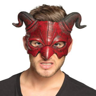 Demono kaukė su ragais Demono kaukė su ragais