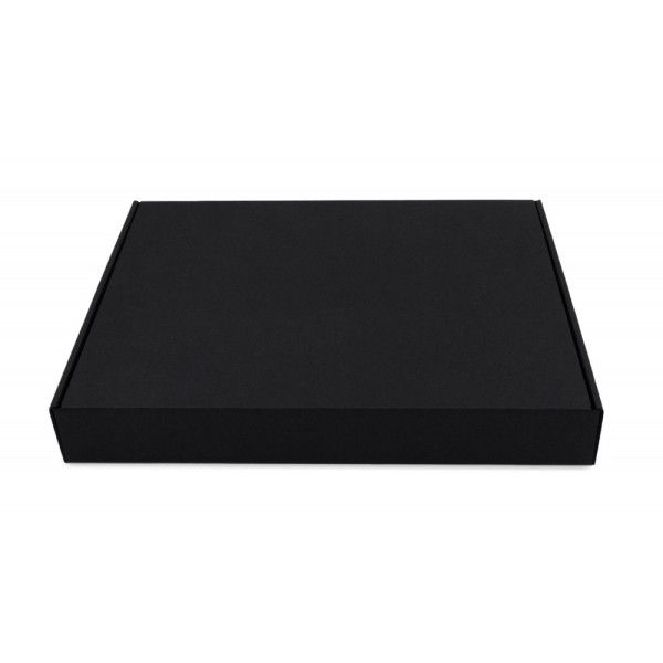 Dovanų dėžutė marškinėliams, juoda 328x240x47mm Dovanų dėžutė marškinėliams, juoda 328x240x47mm