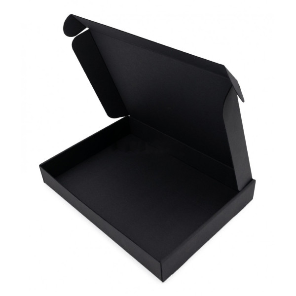 Dovanų dėžutė marškinėliams, juoda 328x240x47mm Dovanų dėžutė marškinėliams, juoda 328x240x47mm