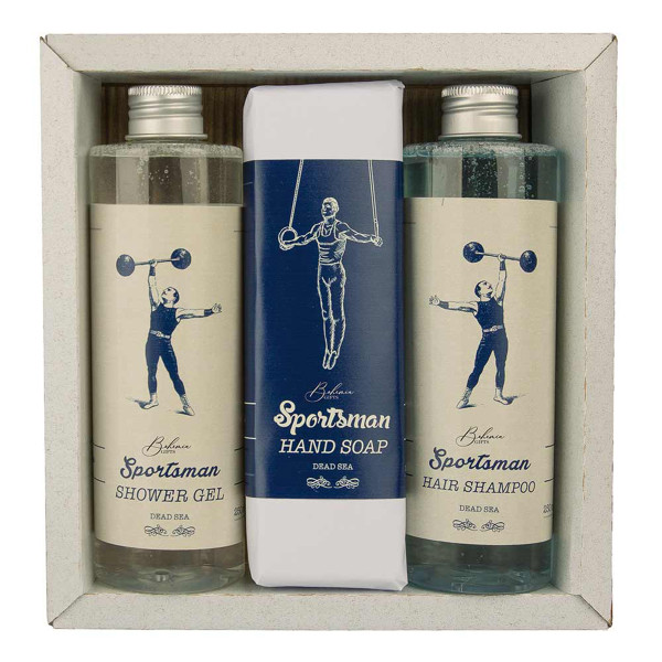 Dovanų rinkinys "Sportsman" (dušo želė 250ml + muilas 145g + šampūnas 250ml) Dovanų rinkinys "Sportsman" (dušo želė 250ml + muilas 145g + šampūnas 250ml)