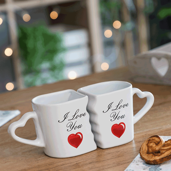 Dvigubas puodelis jam ir jai "I Love You" Dvigubas puodelis jam ir jai "I Love You"