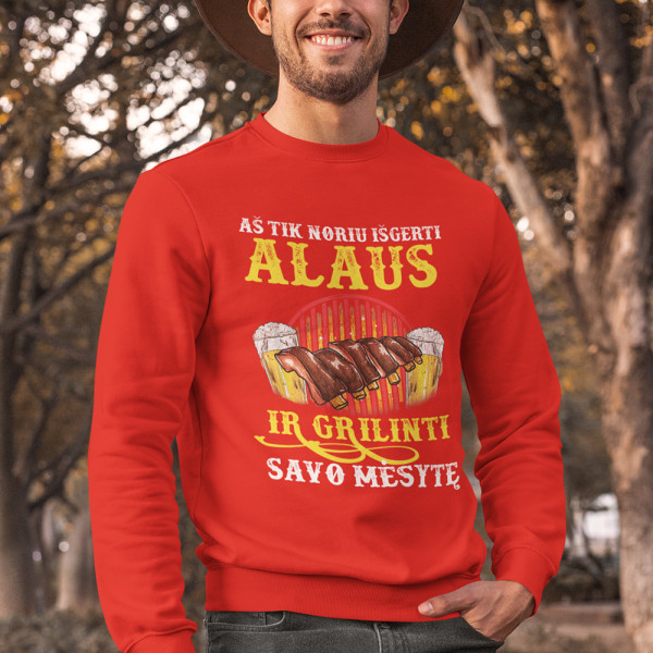 Džemperis "Aš tik noriu išgerti ir grilinti" (be kapišono)