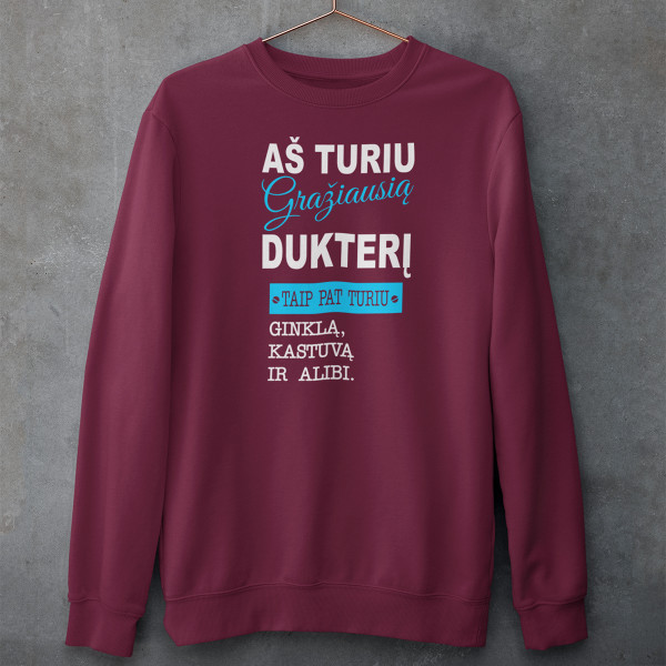 Džemperis "Aš turiu gražiausią dukterį" (be kapišono)