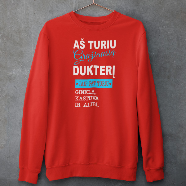 Džemperis "Aš turiu gražiausią dukterį" (be kapišono)