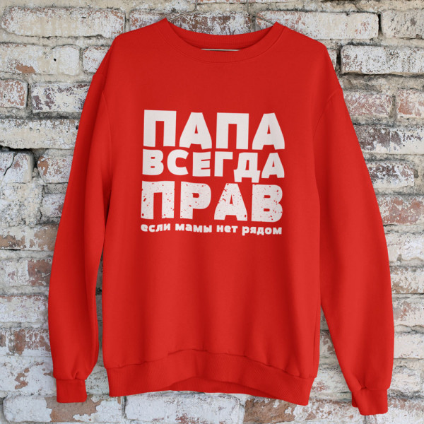 Džemperis "ПАПА ВСЕГДА ПРАВ" (be kapišono)