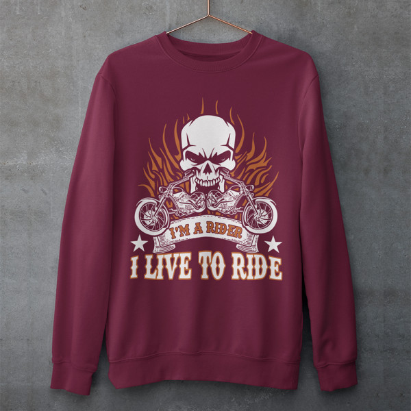 Džemperis "I'm a rider" (be kapišono)