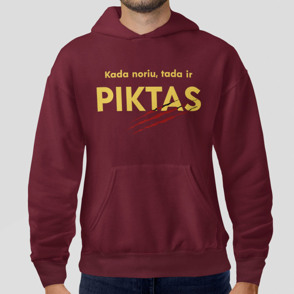 Džemperis "Kada noriu, tada ir piktas" Džemperis "Kada noriu, tada ir piktas"