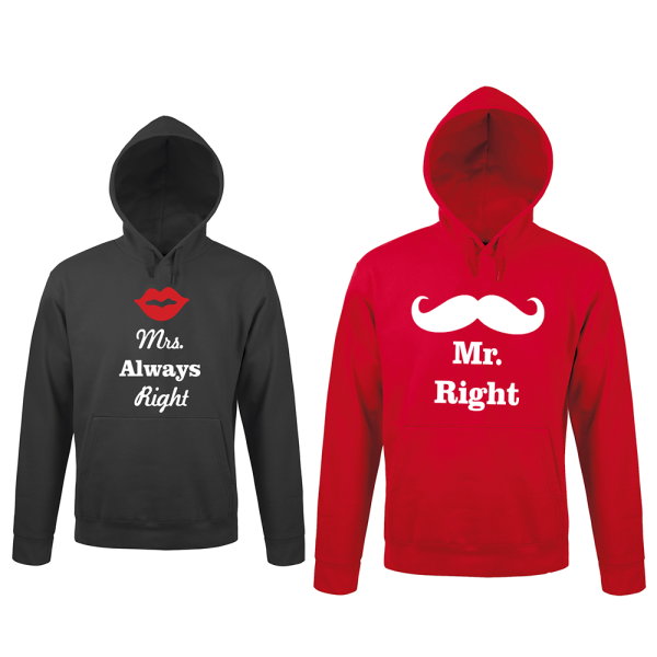 Džemperių komplektas "Mr. Right ir Mrs. always right" Džemperių komplektas "Mr. Right ir Mrs. always right"