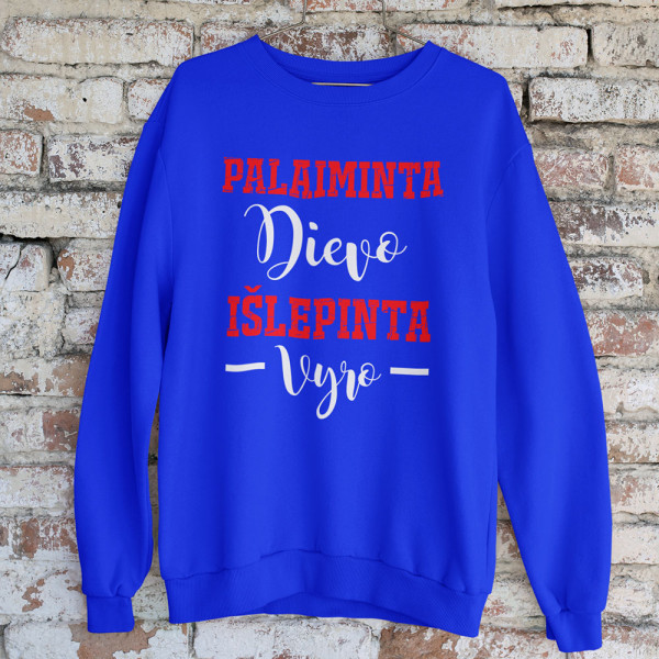 Džemperis "Palaiminta Dievo, išlepinta vyro" (be kapišono)