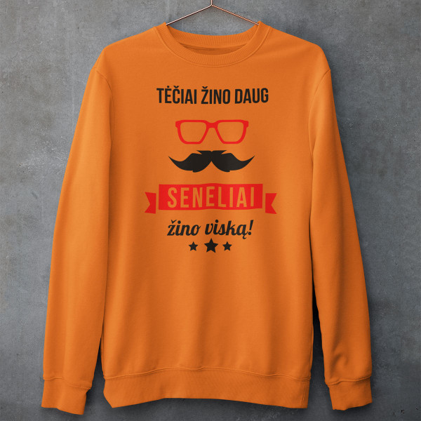Džemperis "Seneliai žino viską" (be kapišono)