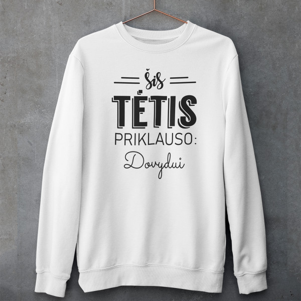 Džemperis "Šis tėtis priklauso" su pasirinktu vardu (be kapišono)