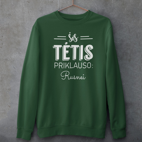 Džemperis "Šis tėtis priklauso" su pasirinktu vardu (be kapišono)