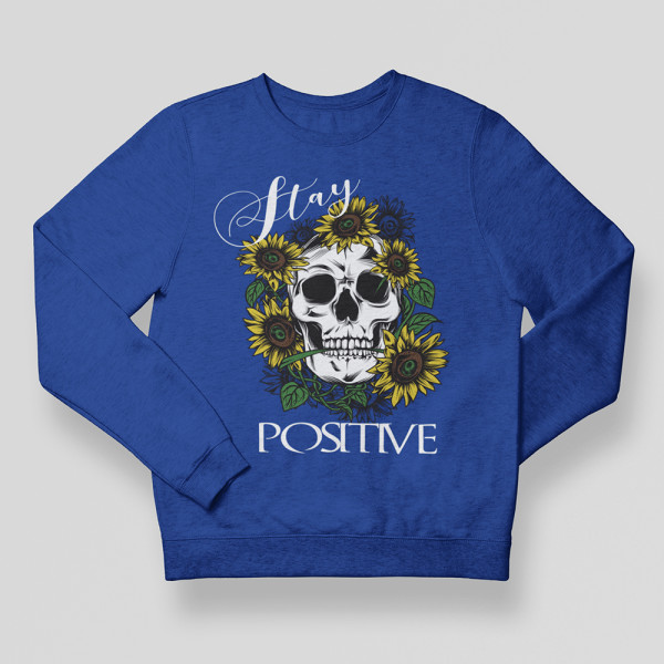 Džemperis "Stay positive" (be kapišono)