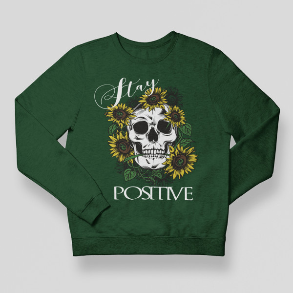Džemperis "Stay positive" (be kapišono)