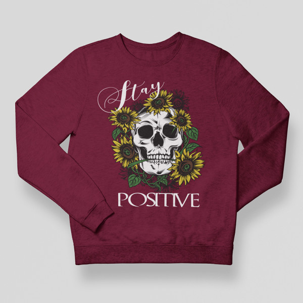 Džemperis "Stay positive" (be kapišono)