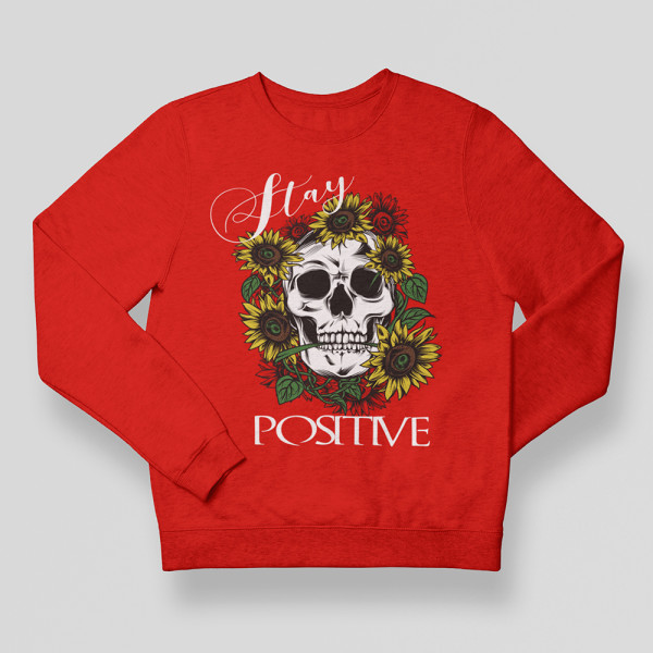 Džemperis "Stay positive" (be kapišono)