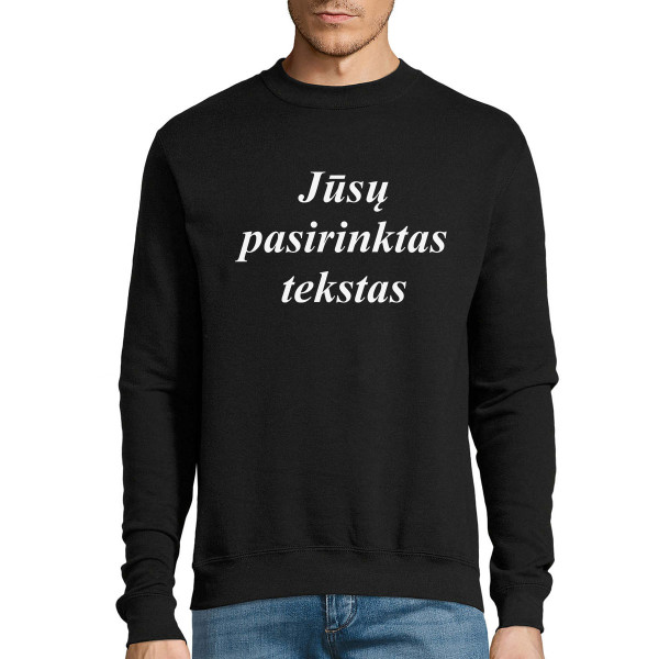 Džemperis su Jūsų pasirinktu užrašu (be kapišono)