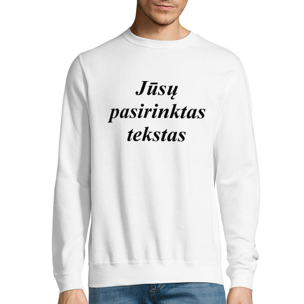 Džemperis su Jūsų pasirinktu užrašu (be kapišono)