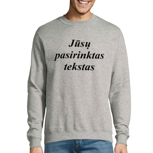 Džemperis su Jūsų pasirinktu užrašu (be kapišono)