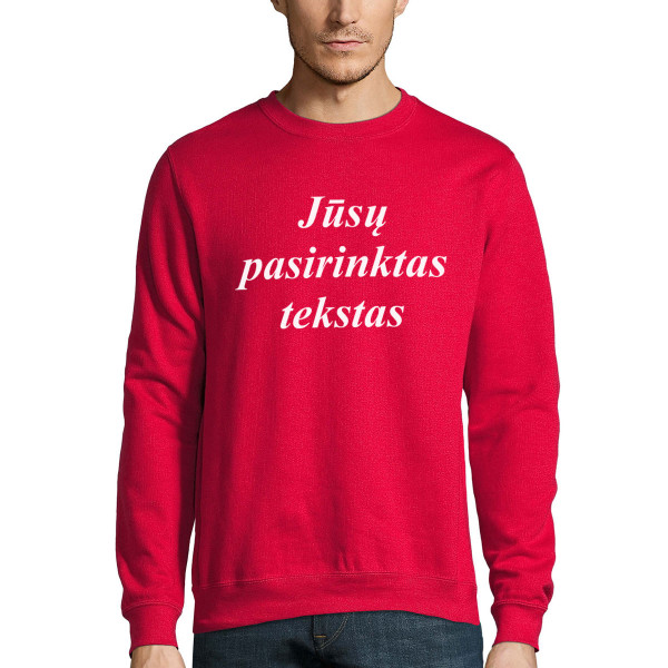 Džemperis su Jūsų pasirinktu užrašu (be kapišono)