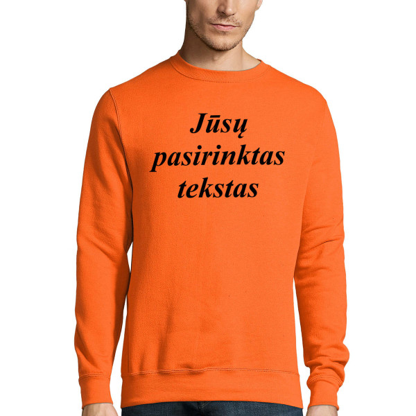 Džemperis su Jūsų pasirinktu užrašu (be kapišono)