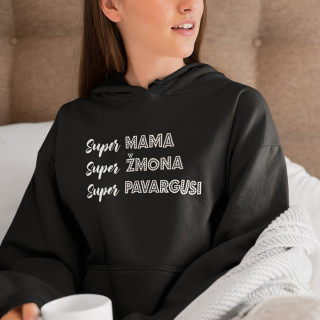 Džemperis "Super mama apibūdinimas"
