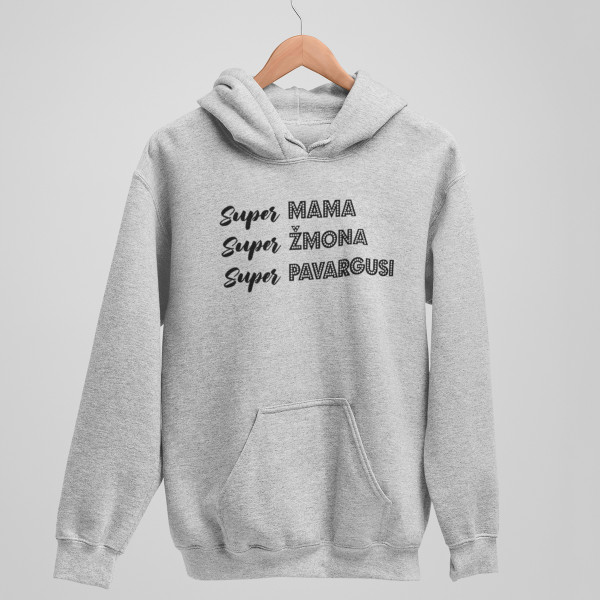 Džemperis "Super mama apibūdinimas" Džemperis "Super mama apibūdinimas"