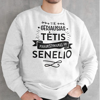 Džemperis "Tik geriausias tėtis paaukštintas iki senelio" (be kapišono)