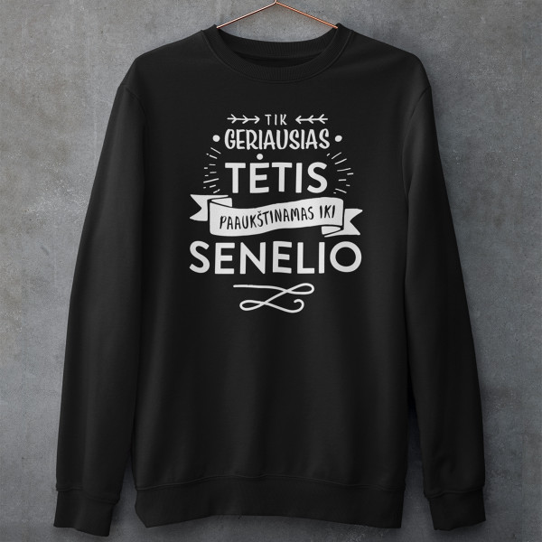 Džemperis "Tik geriausias tėtis paaukštintas iki senelio" (be kapišono)