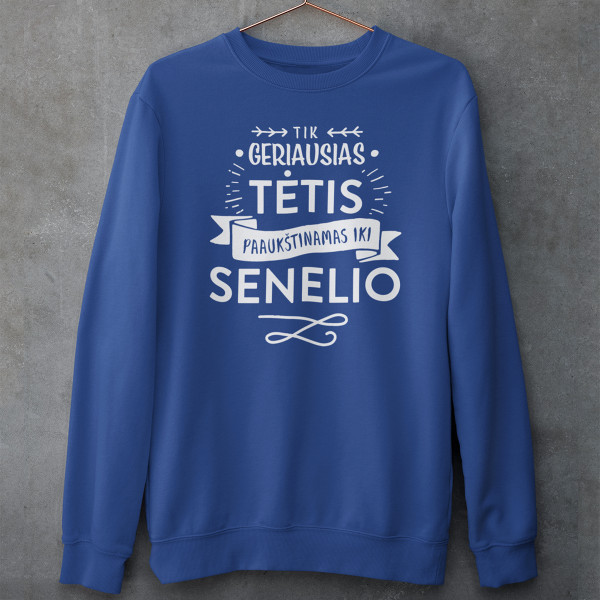 Džemperis "Tik geriausias tėtis paaukštintas iki senelio" (be kapišono)