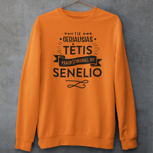 Džemperis "Tik geriausias tėtis paaukštintas iki senelio" (be kapišono)