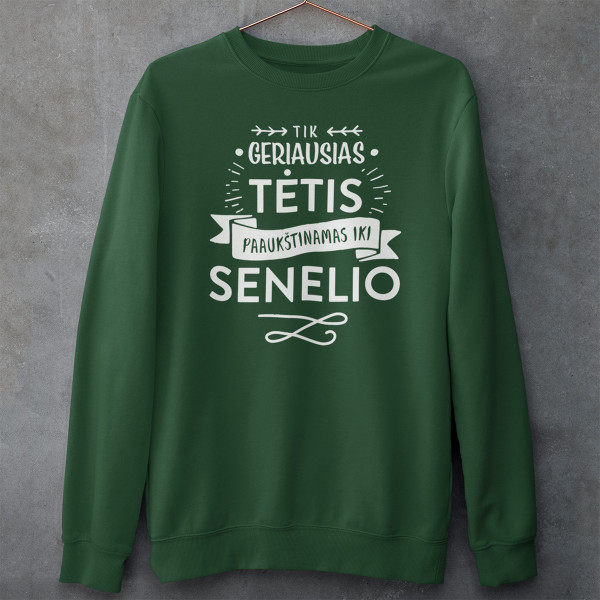 Džemperis "Tik geriausias tėtis paaukštintas iki senelio" (be kapišono)