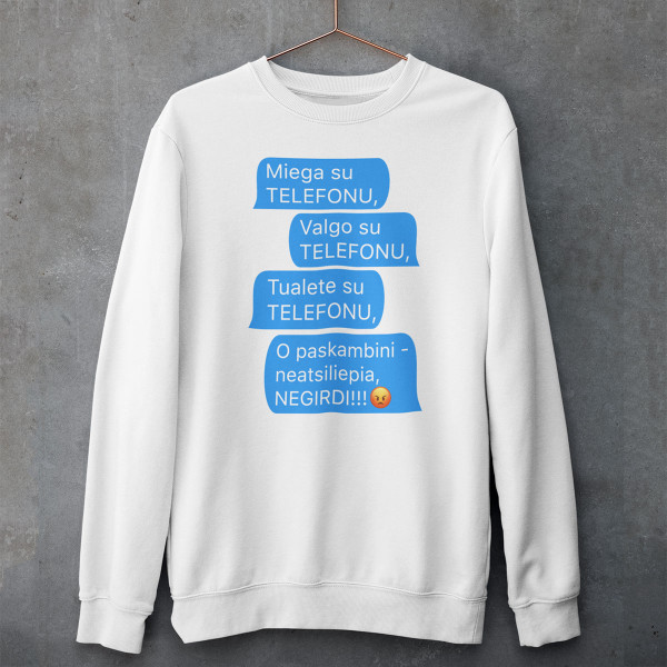 Džemperis "Visur su telefonu" (be kapišono)