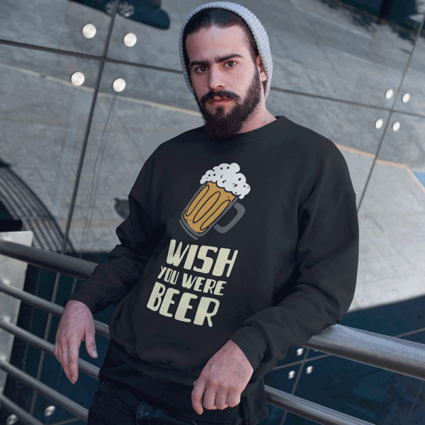 Džemperis "Wish you were beer" (be kapišono) Džemperis "Wish you were beer" (be kapišono)