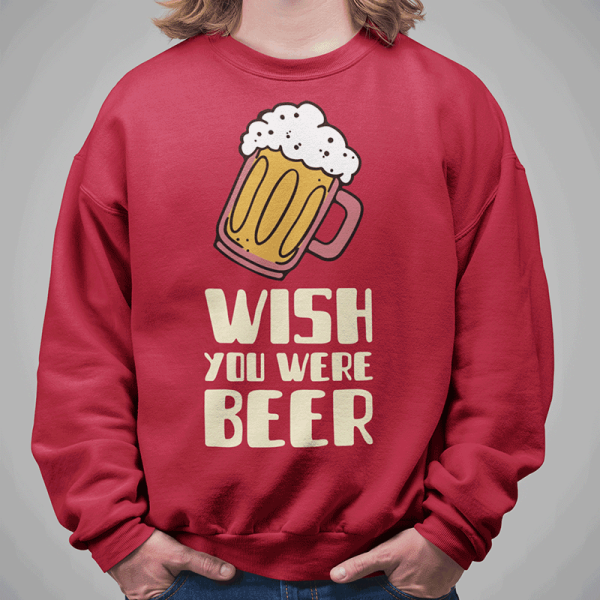 Džemperis "Wish you were beer" (be kapišono) Džemperis "Wish you were beer" (be kapišono)