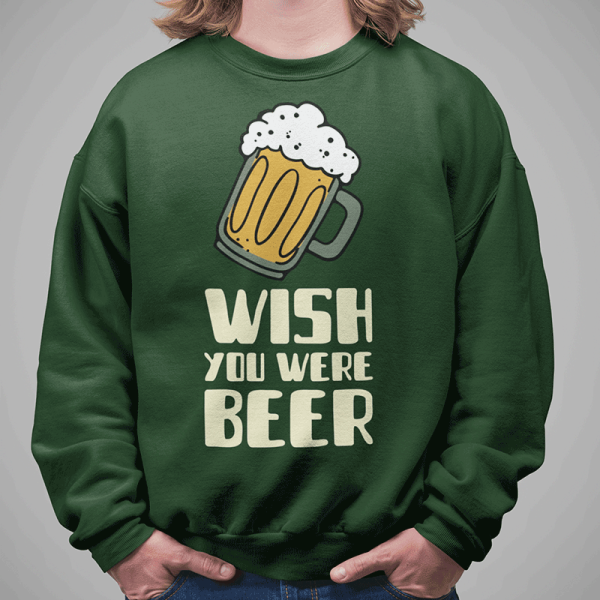 Džemperis "Wish you were beer" (be kapišono) Džemperis "Wish you were beer" (be kapišono)