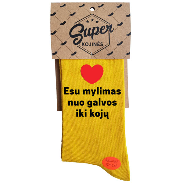 Kojinės "Esu mylimas nuo galvos iki kojų" Kojinės "Esu mylimas nuo galvos iki kojų"