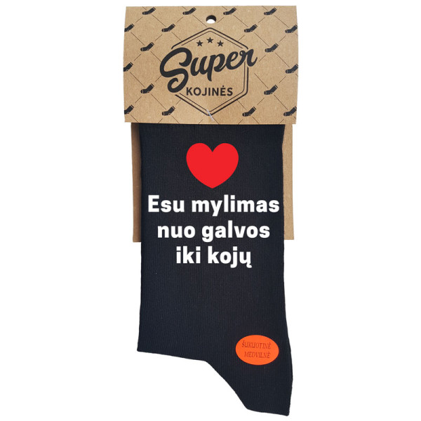 Kojinės "Esu mylimas nuo galvos iki kojų" Kojinės "Esu mylimas nuo galvos iki kojų"
