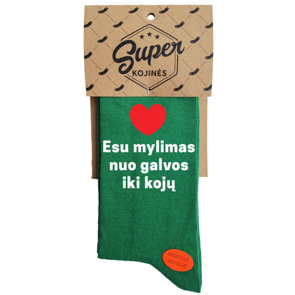 Kojinės "Esu mylimas nuo galvos iki kojų" Kojinės "Esu mylimas nuo galvos iki kojų"