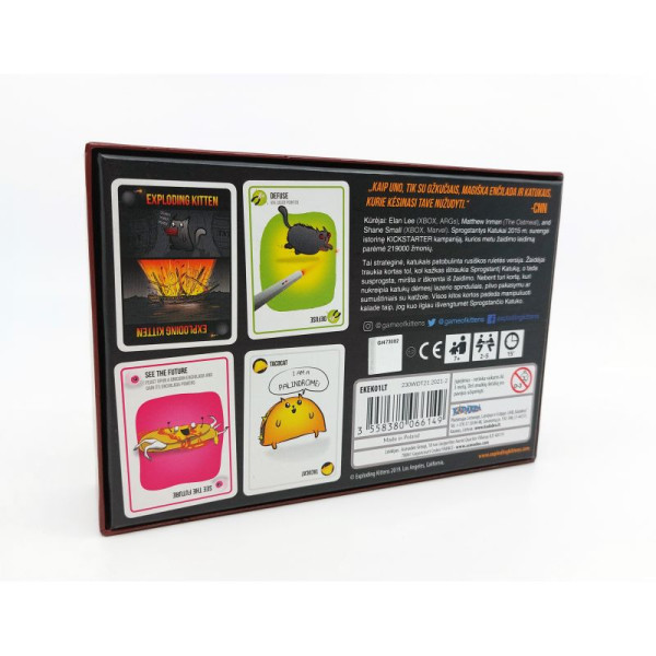 Stalo žaidimas "Exploding Kittens" (lietuvių - anglų) Stalo žaidimas "Exploding Kittens" (lietuvių - anglų)