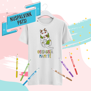 Moteriški marškinėliai "Nuspalvink pats! Geriausia mamytė"