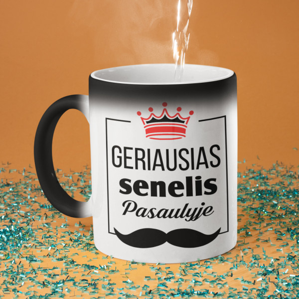 Puodelis "Geriausias senelis pasaulyje" Puodelis "Geriausias senelis pasaulyje"