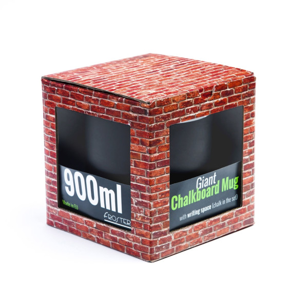 Gigantiškas puodelis su kreidele "Užrašų lenta" (900ml)