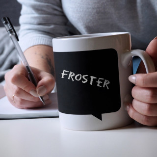 Gigantiškas puodelis su kreidele "Užrašų lenta" (900ml)