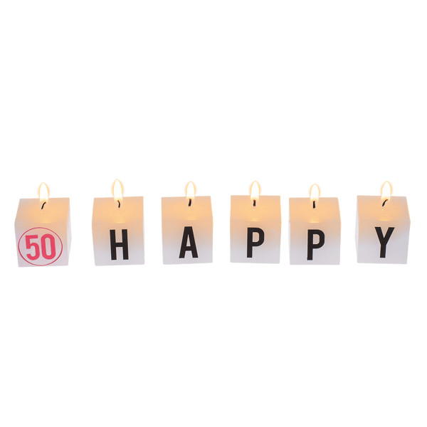 Gimtadienio žvakučių rinkinys "50" Gimtadienio žvakučių rinkinys "50"